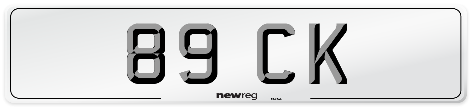 89 CK Number Plate from New Reg